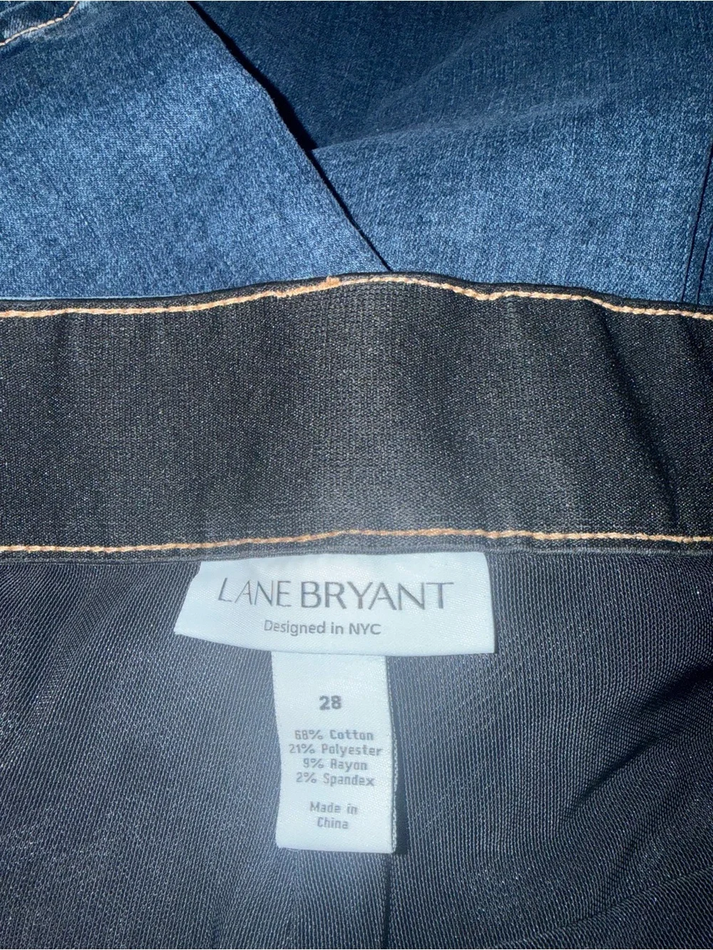 Lane Bryant Dark Blue Straight Leg Jeans